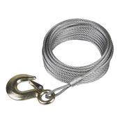 Winch Cable/Wire Rope with Forged Hook 5.1mm x 10m 810kg Breaking Strength image