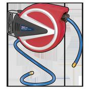10m Retractable PU Air Hose Reel 8mm ID image
