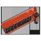 Metric/Imperial Impact Socket Set 3/8"Sq Drive 12pc image