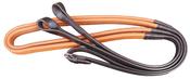 Mackey Race Loop Reins Orange Rubber Grips - Brown image