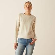 Ariat Women's Martine Crew Neck Sweatshirt - Pelican Heather - Pelican Heather / XS image