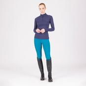 Aubrion Women's React Rhythm Silicone Knee Grip Riding Tights - Kingfisher Blue - Small image