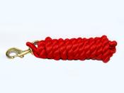 Turfmasters Lead Rope With Solid Brass Clip - Red image