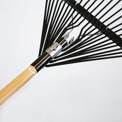 True Temper Flat Steel Leaf Rake 24T Wood Handle image