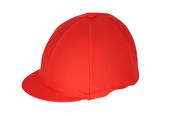 Turfmasters Lycra Hat Silk with Button - Red