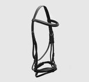 Turfmasters Classic Bridle With Reins - Black - Black / Cob image