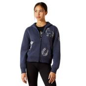 Ariat Yth Spiffy Full Zip Sweatshirt Navy Heather - XS image