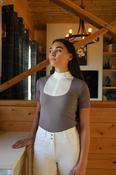 Tesoro Women's Pearla Show Shirt - White - Mocca / Large image