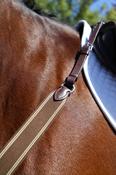 Tesoro Ergonomic Leather 3-Point Breastplate - Black / Pony