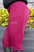 Turfmasters Fleece Lined Winter Full Seat Legging Burgundy - Black / Medium image