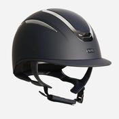 Evoke Elara Classic Peak Helmet - Navy / Silver Chrome / Medium (55 cm-57 cm) image
