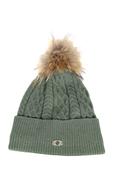 Tesoro Winter Cable Knit Fleece-Lined Bobble Hat - Green image