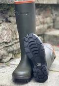 Breeze Up Heath Neoprene Lined Rubber Wellington Boots - Olive Green - UK 4 / EU 37 / Green