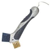 Imperial Riding IRHScraper Ergonomic Hoof Pick with Brush - Black - Black/Black image