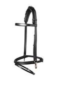 Trust Hamburg Training Bridle With Rubber Reins - Black Silver - Black image