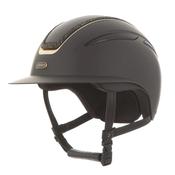 Evoke Callisto Wide Peak Riding Helmet - Black Gold Crystal Frame - S-(53-55 cm) image