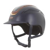 Evoke Callisto Wide Peak Riding Helmet - Navy Rose Gold Crystal Frame - L (59-61 cm) image