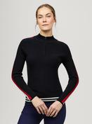 TH Wmn Carol 1/4 Zip Riding Sweater Desert Sky - Large
