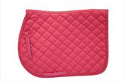 Turfmasters Breathable Diamond-Quilted Piped Saddle Pad - Rose/Rose / Pony/Cob image