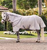 Amigo Horseware Bug Rug Plus Pony Mesh Fly Sheet with Detachable Hood - Silver/Titanium Grey - 3ft9in image