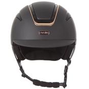 Evoke Callisto MIPS Classic Peak Riding Helmet - Black - Black/Rose Gold / L-(59-61cm) image