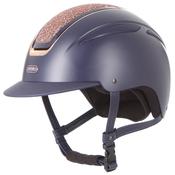 Evoke Callisto MIPS Classic Peak Riding Helmet - Navy/Rose Gold Crystal - Navy/Rose Gold Crystal / S-(53-55cm) image
