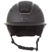 Evoke Callisto Wide Peak Riding Helmet - Black Crystal - L-(59-61cm) image