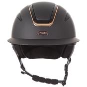 Evoke Callisto Wide Peak Riding Helmet - Black Rose Gold - M-(56-58 cm) image