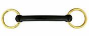 Breeze Up Nylon Straight Bar Foal Bit with Brass Rings - 4in image