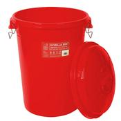 Gorilla Bin with Clip Lid - Red - 80 Litre - Red image