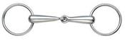 Single Jointed Hollow Mouth Loose Ring Snaffle Bit - 6in
