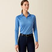Ariat Women's Sunstopper 3.0 Quarter-Zip Long Sleeve Base Layer - White / Small image