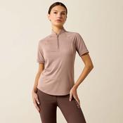Ariat Women's Soquel Quarter-Zip Short Sleeve Base Layer - Blue / XL image