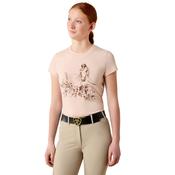 Ariat Youth Ethereal Equine Short Sleeve Graphic T-Shirt - Sepia Rose - XS image