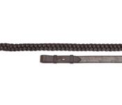 Velociti Gara Plaited Leather Reins - Black 54 X - Brown image