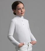 Rossini Girls' Lycra Show Shirt - White - 7-8 Years