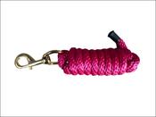 Turfmasters Heavy-Duty Woven Nylon Horse Lead Rope - Black - Pink image