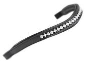 Velociti Gara Flower Diamante Browband Black - Black / Pony