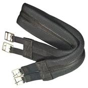 Apollo Air Cushioned Elastic Mesh Horse Supergirth with Roller Buckles - Black - 52in / Black image