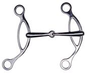 Centaur Stainless Steel American Gag Jointed Mouthpiece Horse Bit - 5in image