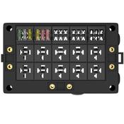 Fuse &amp; Relay Box fits 15 Fuses &amp; 10 Relays