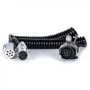 15 Core Electrical Coil to 2 x 7 Pin Plugs 3.5m Working Length