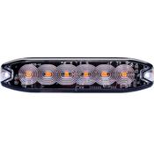 Slimline Hazard Warning Strobe Light / 6 LED / Amber