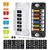 6 Way Fuse Box with Positive &amp; Negative Busbar