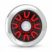 Fristom Dark Round Rear Light with Fog, Tail &amp; Reverse / Chrome Cover image