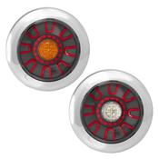 Fristom Dark Style Round LED Tail Lamp / Chrome