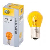 Hella 24v Tail Lamp Indicator Bulbs Amber / BA15s / 21w SCC / No. 241Y / Pack of 10 image