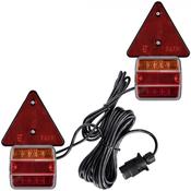 Magnetic Square Trailer Light &amp; Triangle Kit with 7.5M Cable / 7 Pole