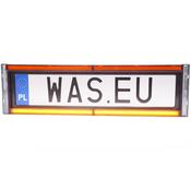 WAS W253 Front Number Plate Holder with Amber Strobe &amp; Reflector image