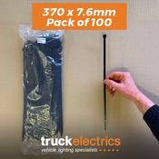 Cable Ties 370 x 7.6mm / Pack 100